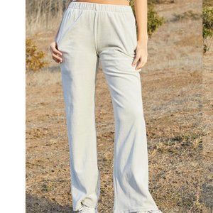 John Galt Sage Green Velour Anastasia Sweatpants